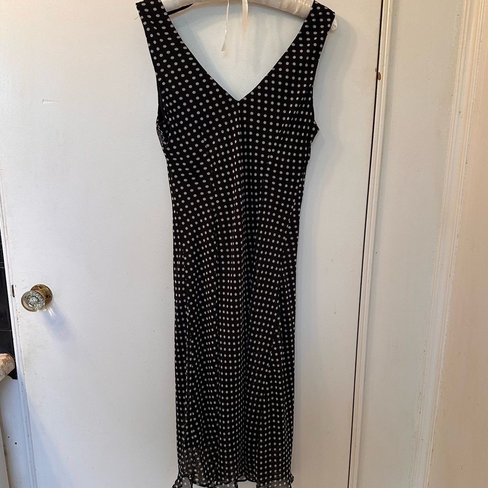 Karin Stevens Polka Dot fitted dress. Size 10